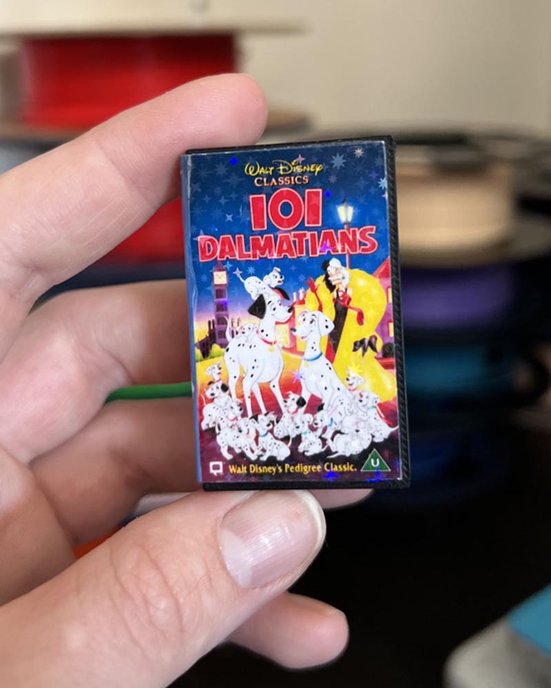 101 dalmatians mini video case vhs retro movie lover fridge magnet