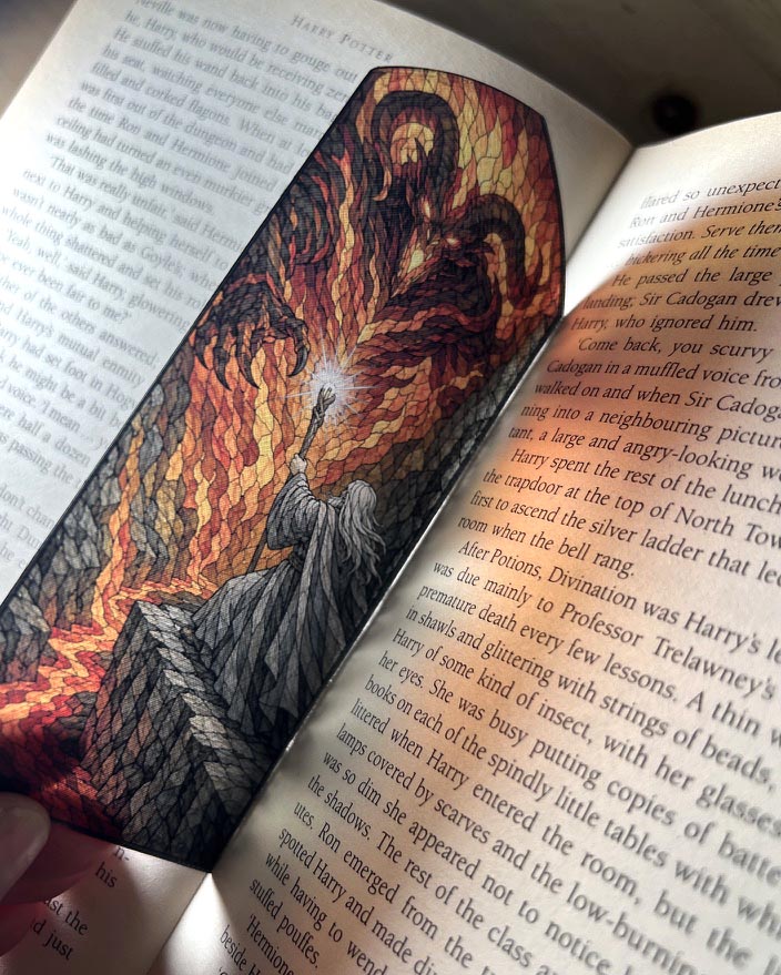 Balrog Stained Glass Bookmarks