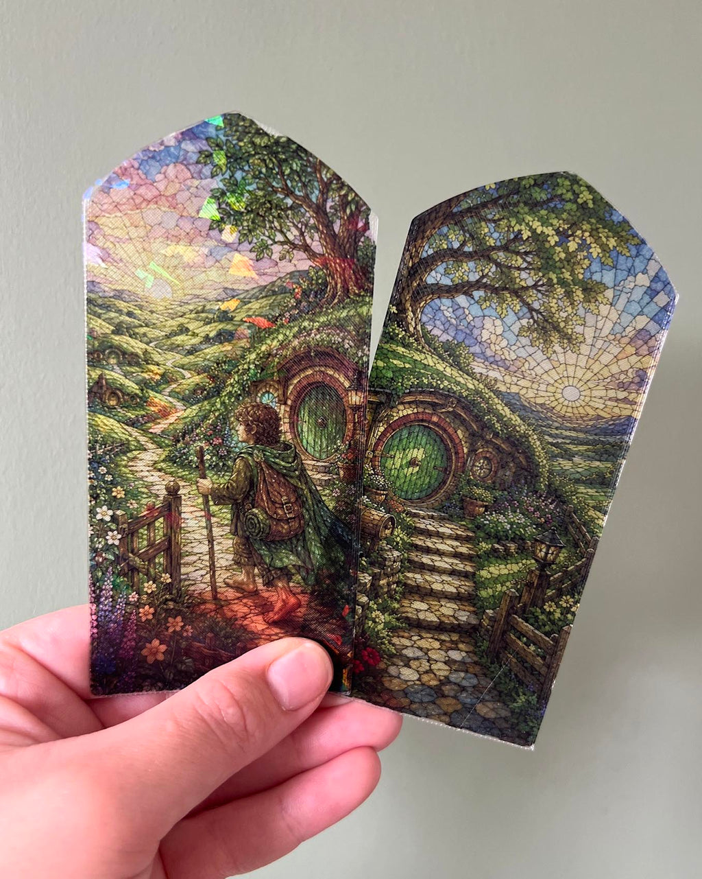 Shire Hobbit Hole Stained Glass Bookmarks