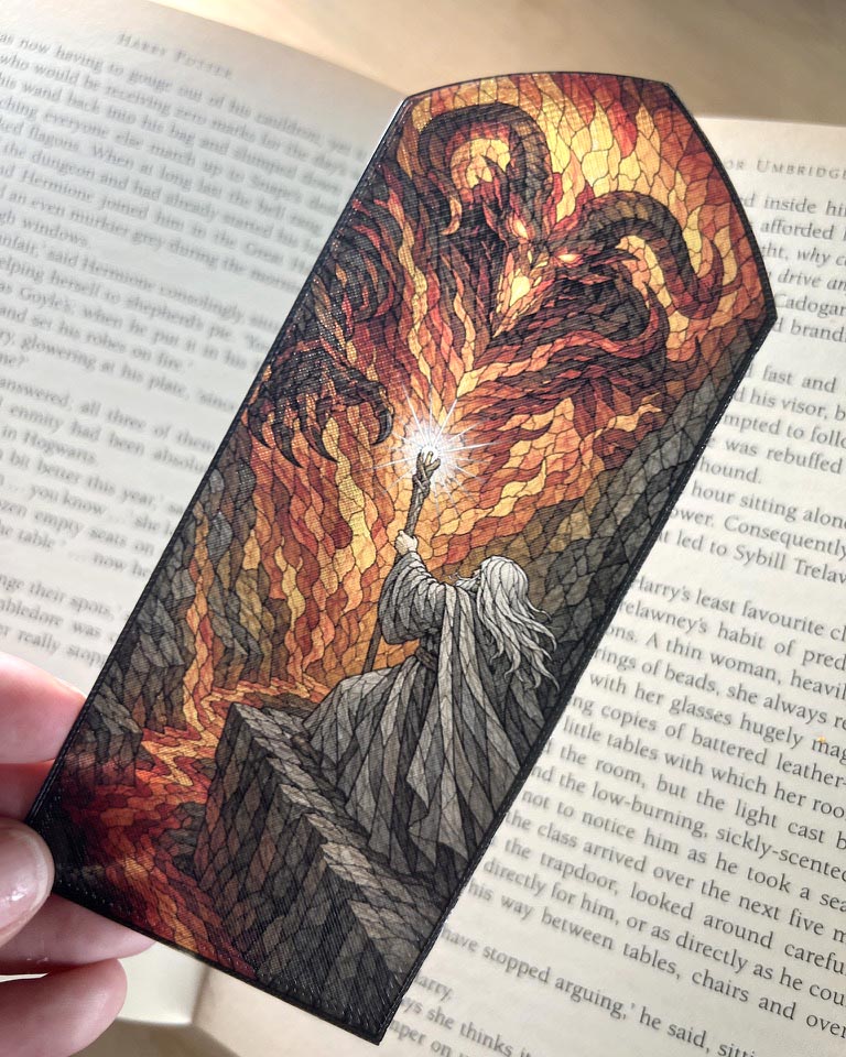 Balrog Stained Glass Bookmarks