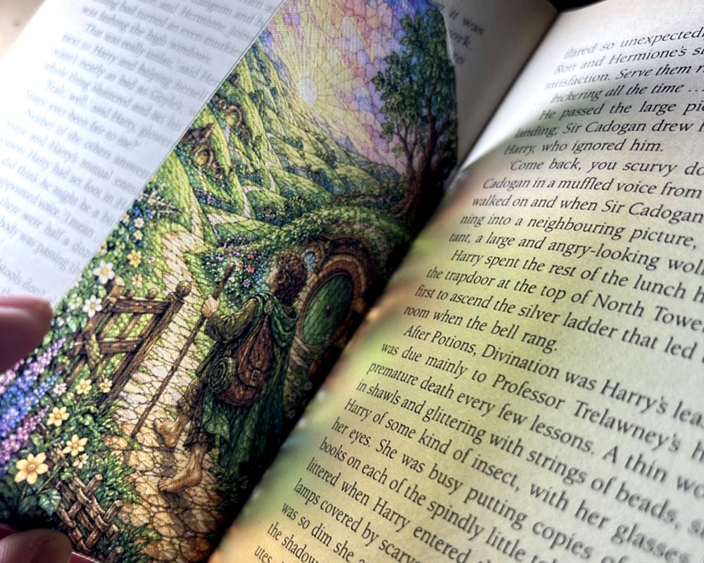 Shire Hobbit Hole Stained Glass Bookmarks