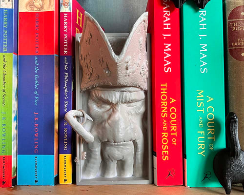 3D printed Davy Jones book nook with tentacle beard