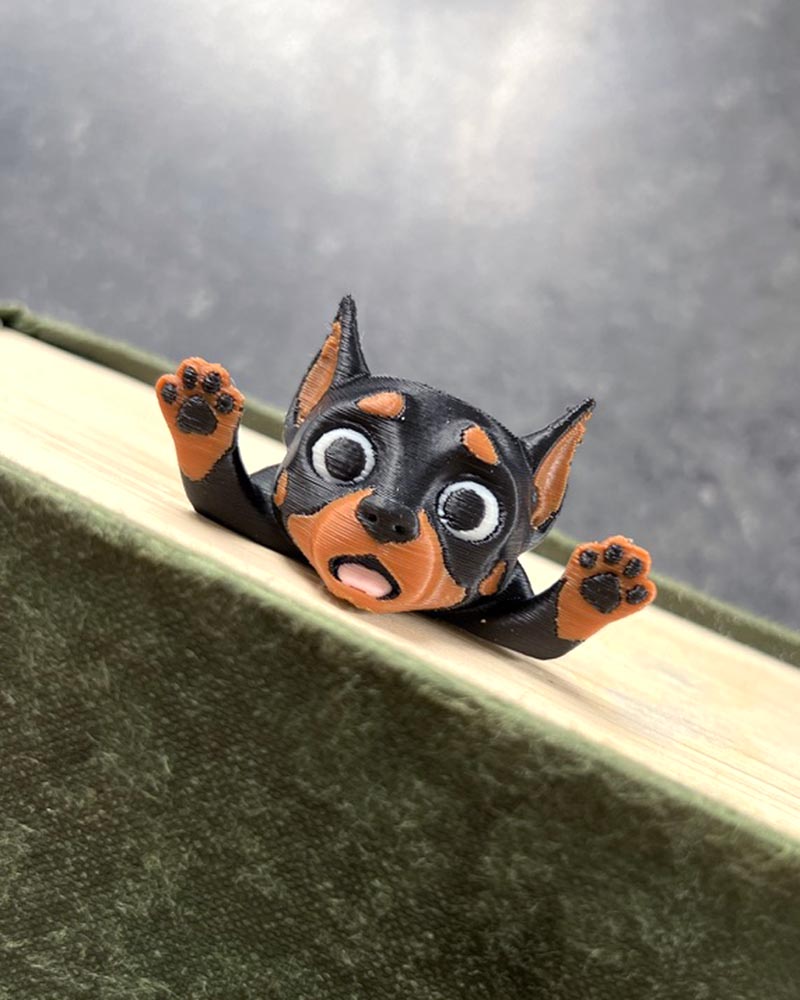 Doberman Squashed Bookmark | Squishmarks