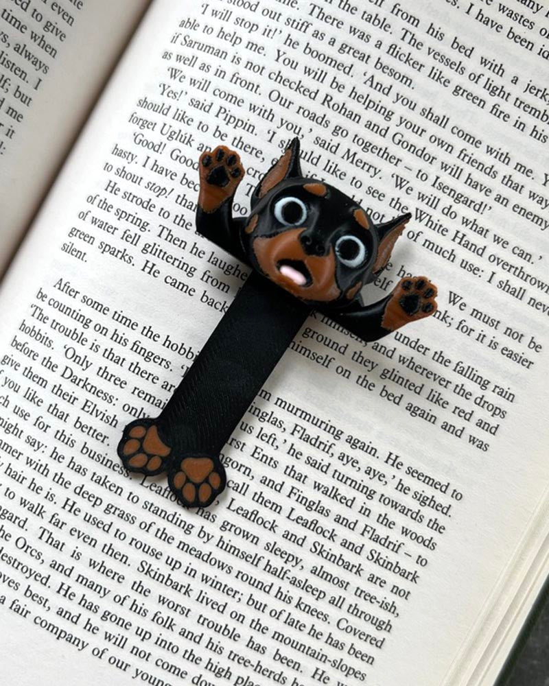 Doberman Squashed Bookmark | Squishmarks