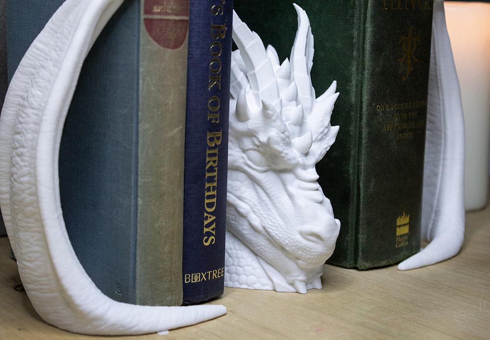 Majestic Dragon With Wings Bookend