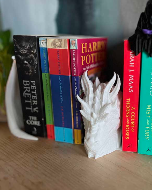 Majestic Dragon With Wings Bookend