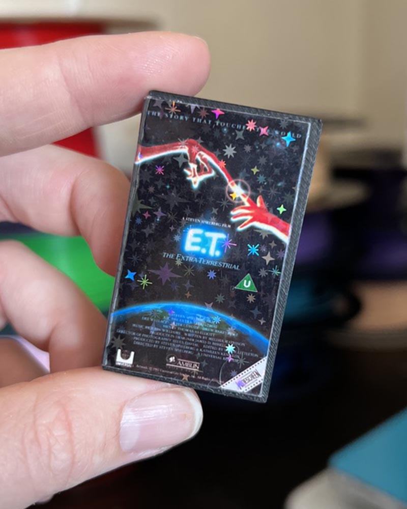 Cute mini VHS retro movie fridge magnets, gift for movie lover ET movie