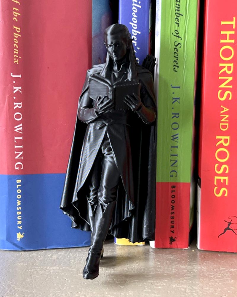 Elven Scholar Reading Figure