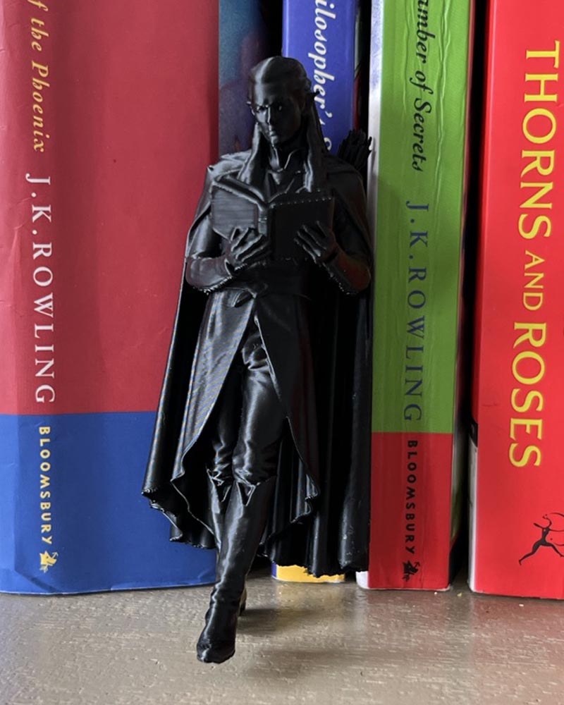 Elven Scholar Reading Figure