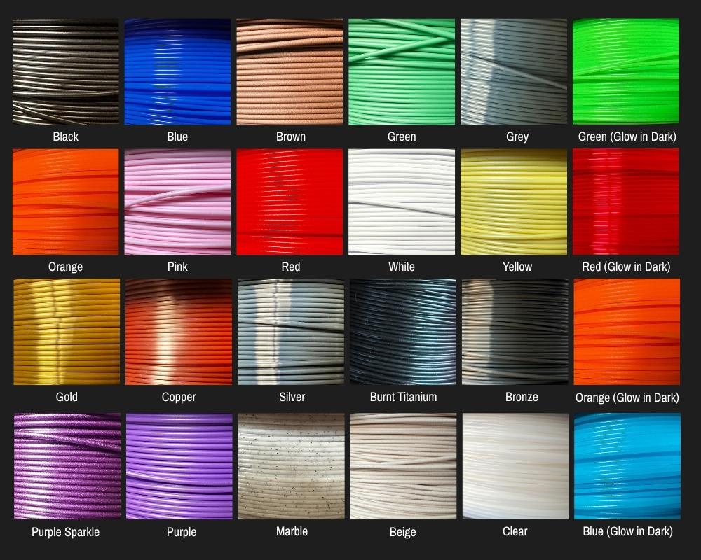 Filament colours from Ryan does 3D printing