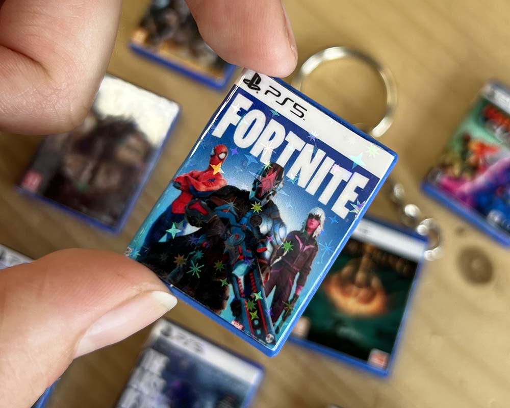 PS5 Game Case Keychain | PlayStation Keyring Gift