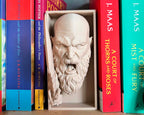 3D printed Kratos book nook with war cry pose and Leviathan Axe