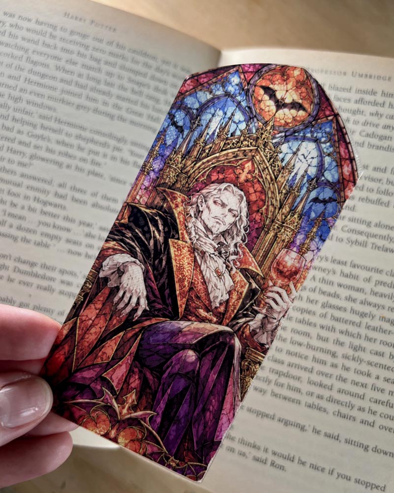 Gothic Vampire Stained Glass Bookmarks