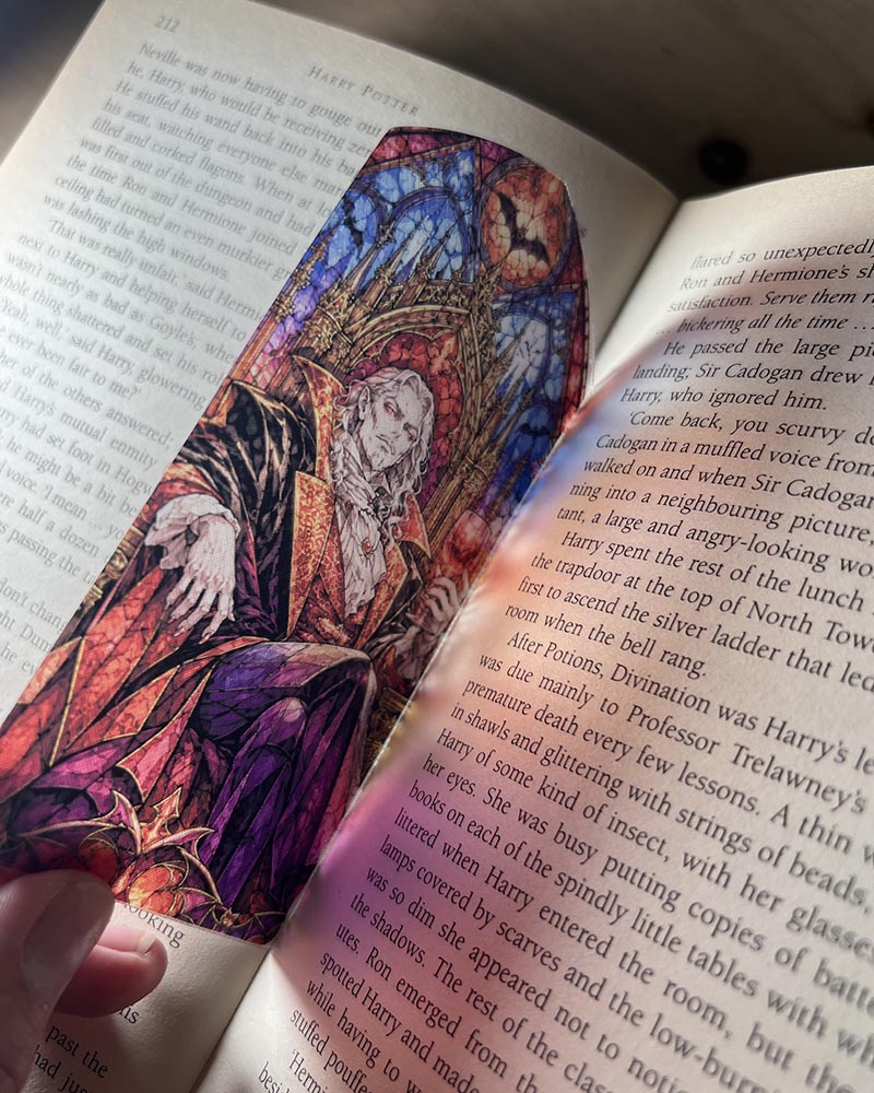 Gothic Vampire Stained Glass Bookmarks