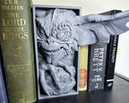 Playful bookshelf decor inspired by nostalgic 80s films