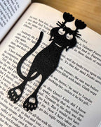 Black Cat Clip Bookmark – Gothic Page Holder for Book Lovers