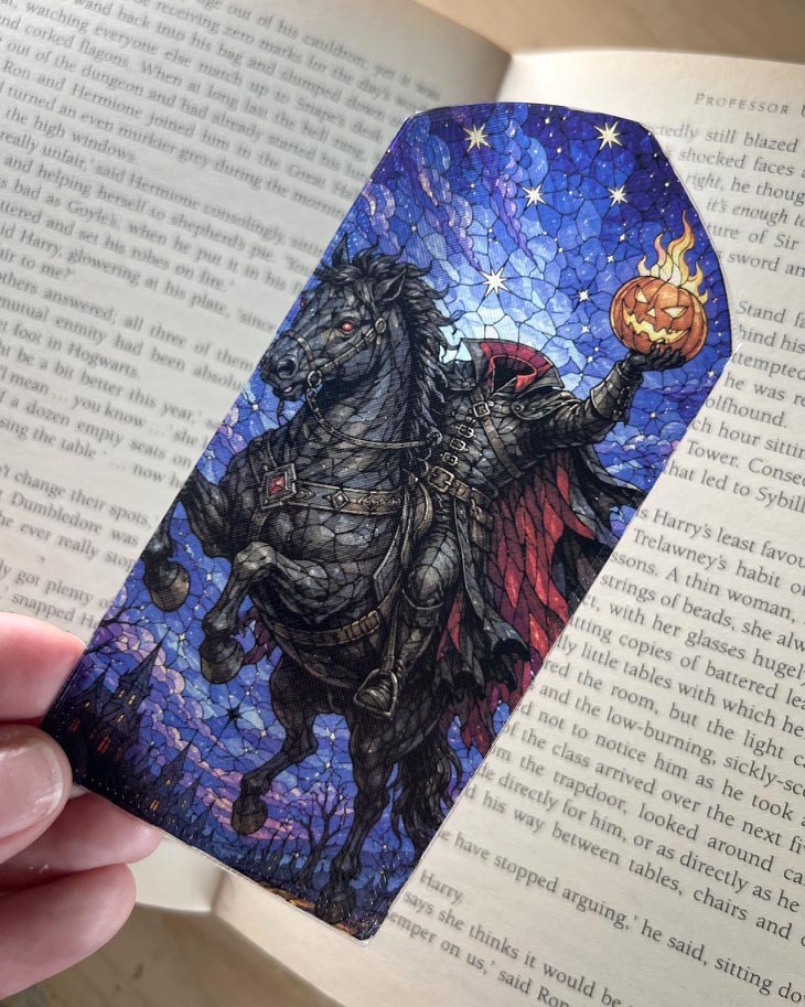 Headless Horseman Stained Glass Bookmark