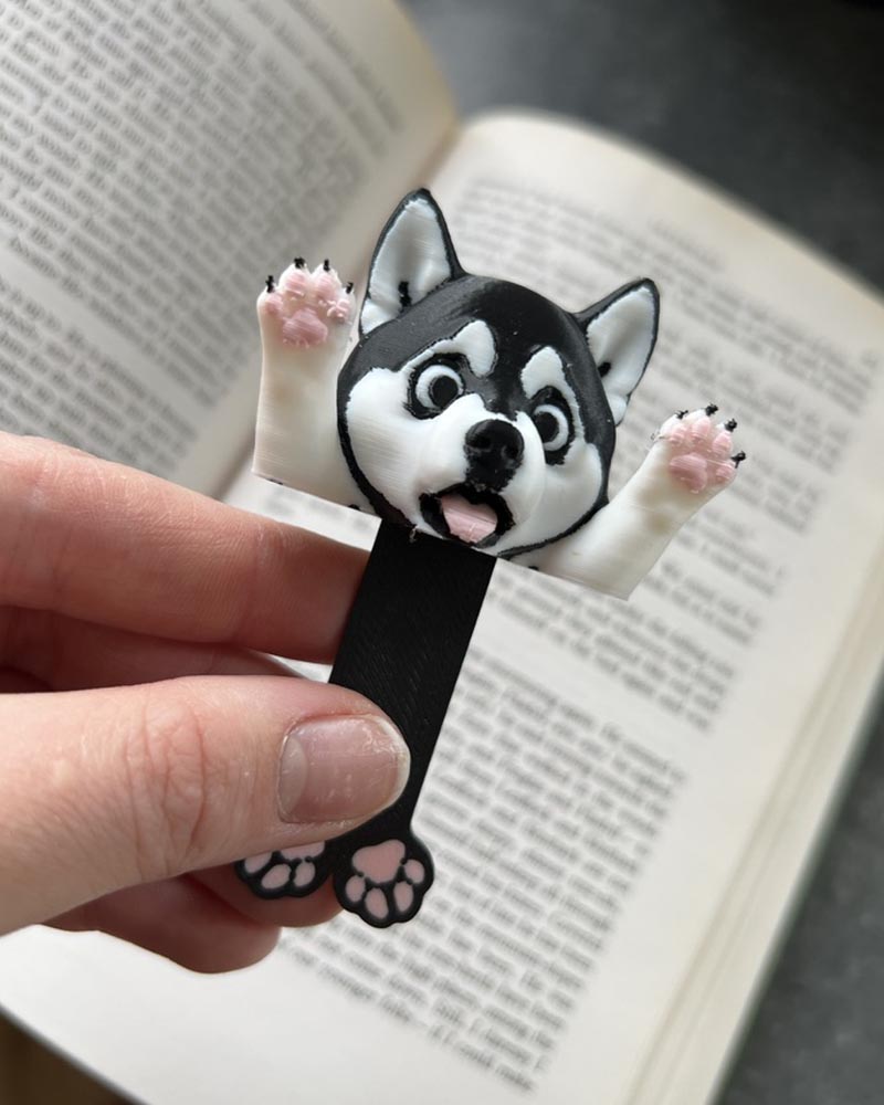 Husky Squashed Bookmark | Squishmarks