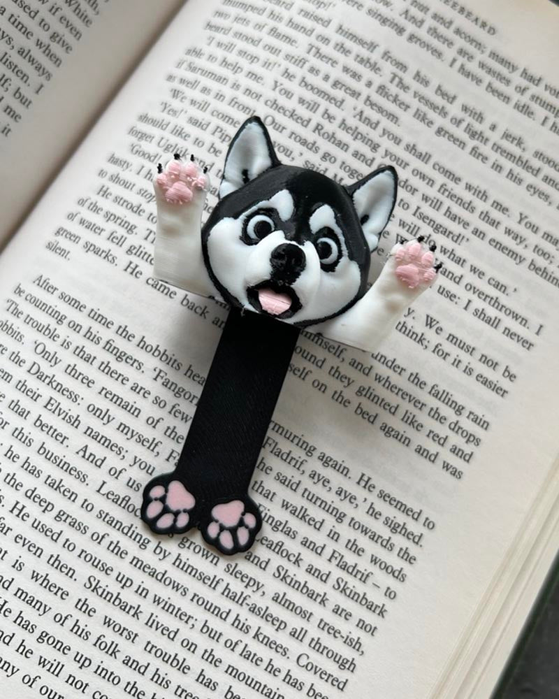 Husky Squashed Bookmark | Squishmarks