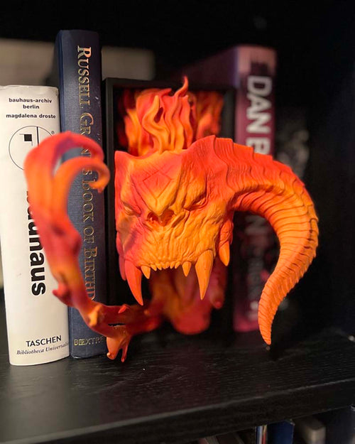 balrog book nook in fire orange