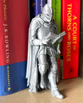 Medieval Knight Leaning Book Figurine