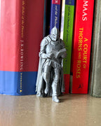 Medieval Knight Leaning Book Figurine