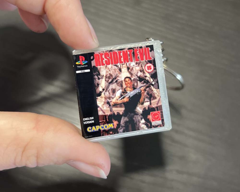 PS1 Game Case Keychain | PlayStation Keyring Gift