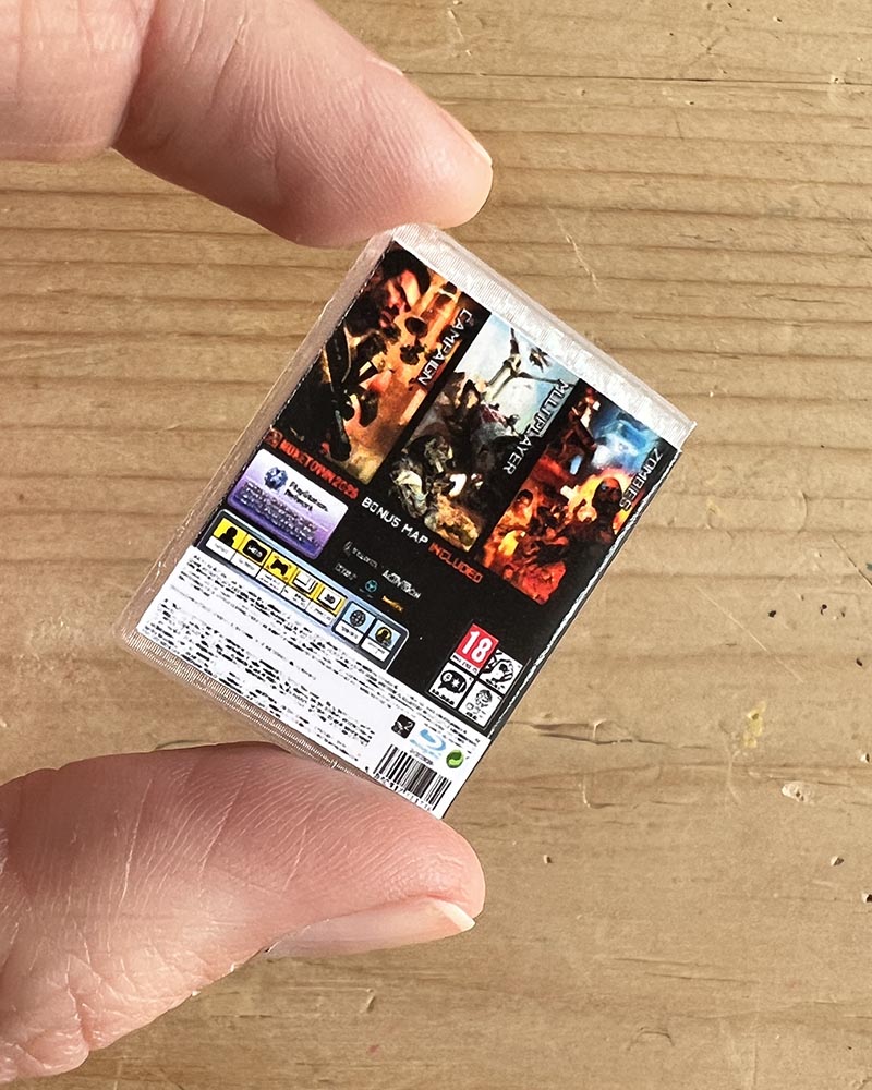 Mini Call of Duty Black ops 2 PS3 game back of case