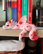 Pink Love Heart Dragon Shelf Sitter