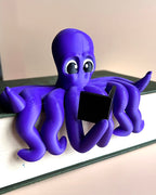 reading octopus shelf sitter 3d printed book lover decor