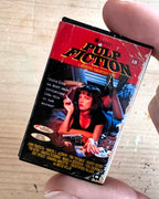 Mini VHS keychain retro 3D printed video tape 80s 90s nostalgic VHS tape keyring movie collectable Retro VHS style keychain for film fans and collectors Handmade VHS mini keychain accessory Vintage video tape replica fidget keyring pulp fiction