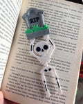 skeleton tombstone bookmark 3d printed gothic spooky page marker