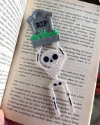 skeleton tombstone bookmark 3d printed gothic spooky page marker