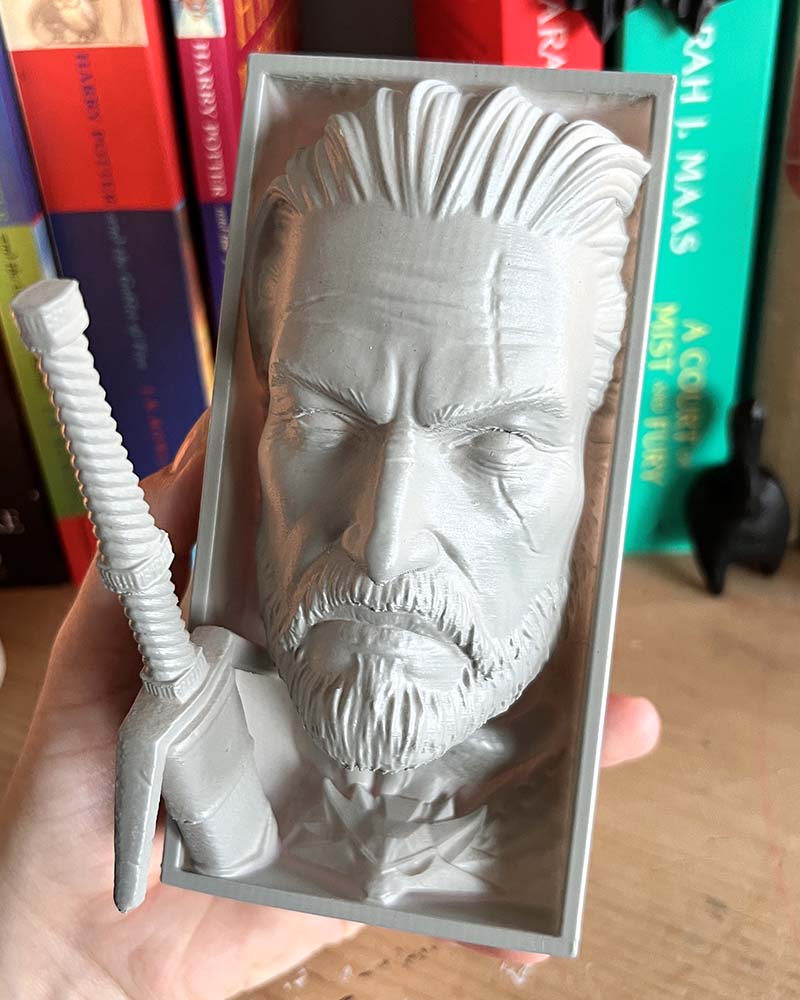 The witcher 3 home decor for gaming shelf displays geralt of rivia hand held, gift for gamers