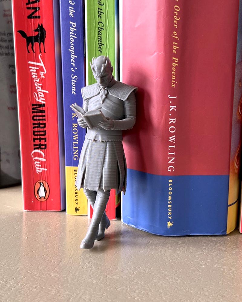 Night King Leaning Book Figurine