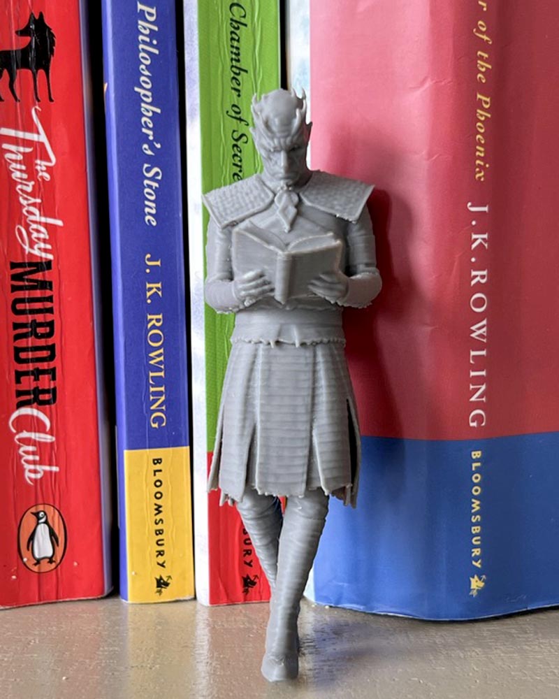 Night King Leaning Book Figurine