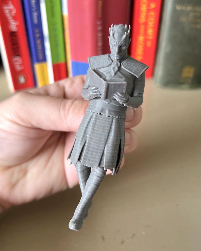 Night King Leaning Book Figurine