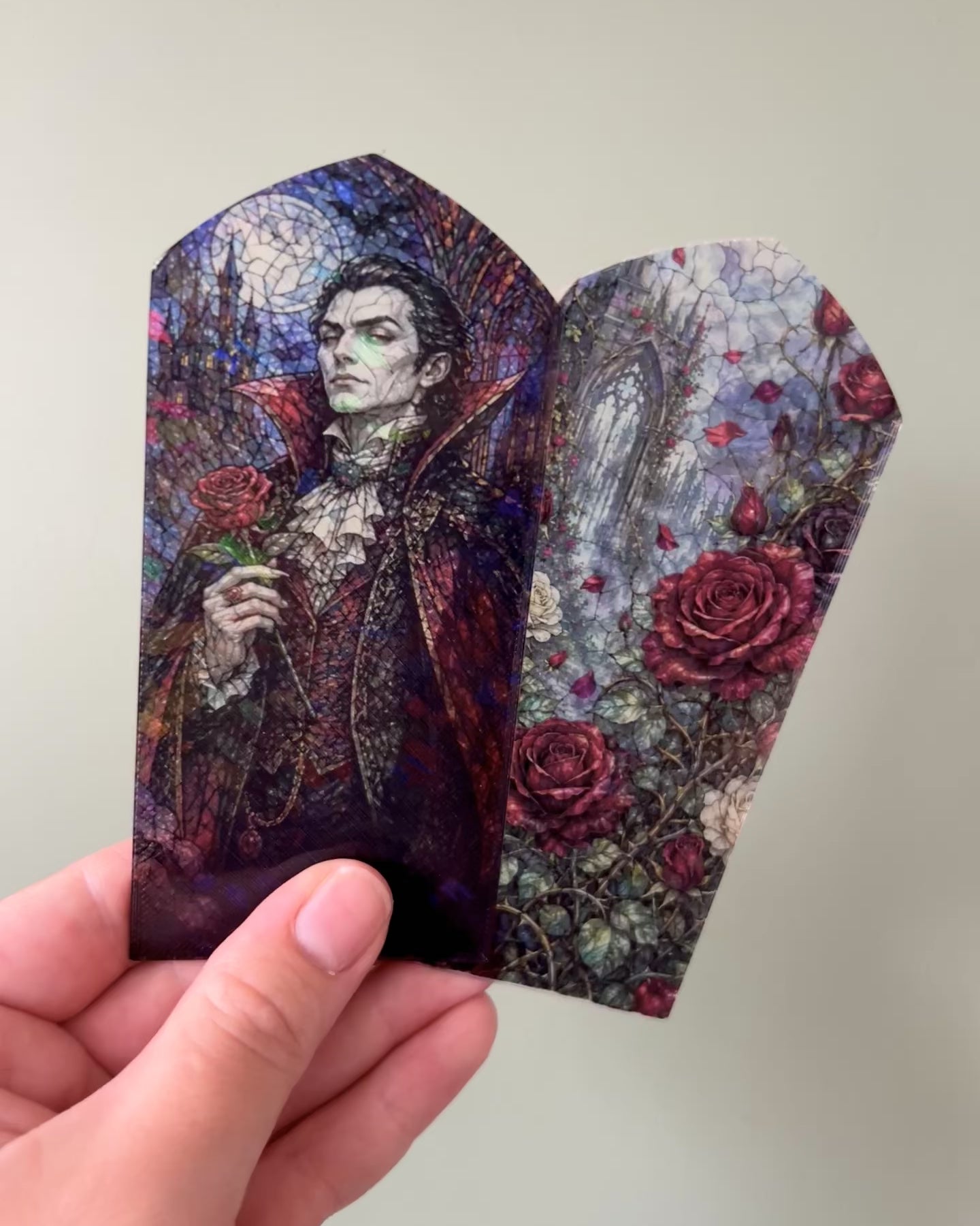 Gothic Vampire Stained Glass Bookmarks